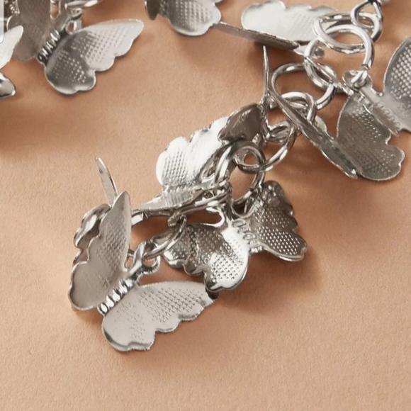 *Magdalena* Silver Butterfly Earrings - Picture 4 of 4